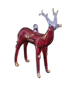 Deer Shaped glass Christmas Ornaments - LCO0053