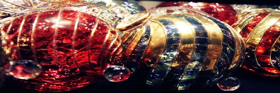 Gold Glass Christmas Ornaments
