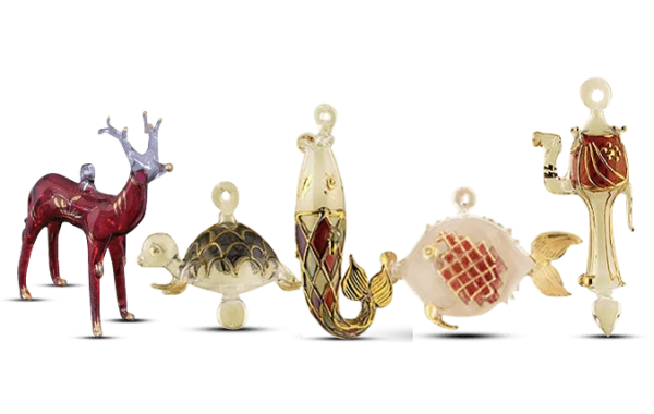 Glass Animal Ornaments