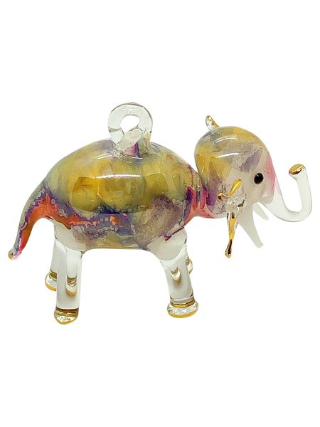 Elephant Shaped Glass Ornaments