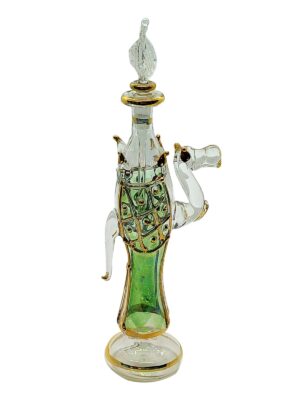 Egyptian Glass Camel-Shaped Perfume Bottle