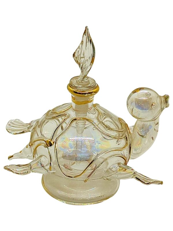 Egyptian Glass Turtle-Shaped Perfume Bottle