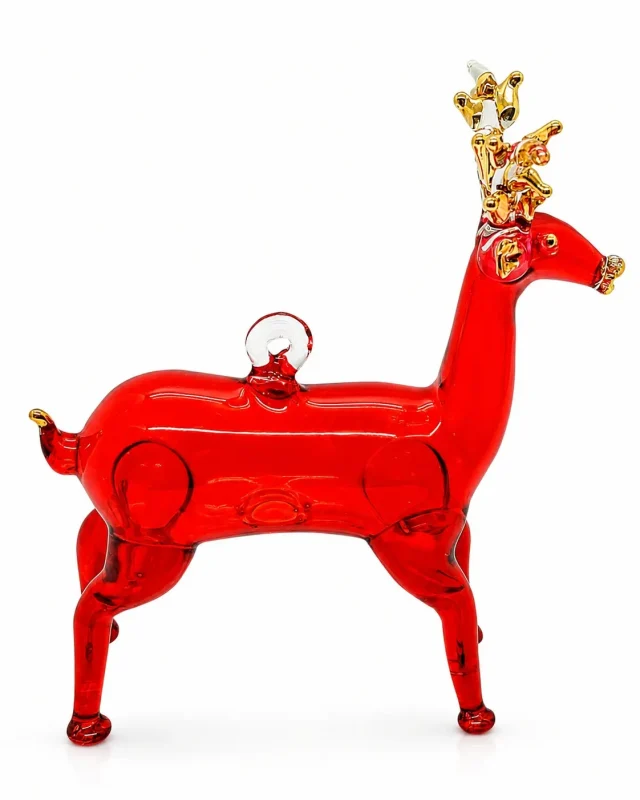 Deer Shaped Glass Ornaments