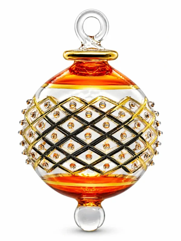Orange Christmas Ball Ornaments