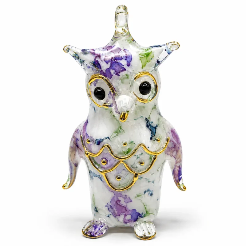 Owl Shaped Glass Ornaments