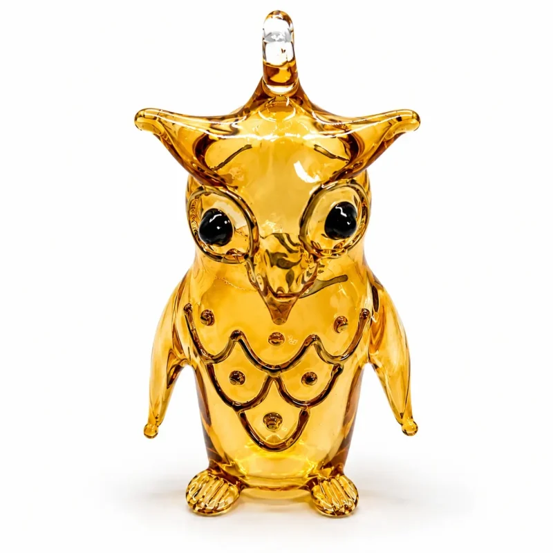 Owl Shaped Glass Ornaments