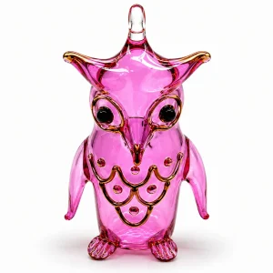 Owl Shaped Glass Ornaments