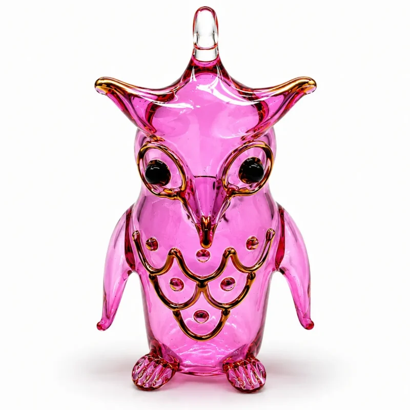 Owl Shaped Glass Ornaments