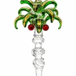 Palm Shaped Christmas Glass Ornaments