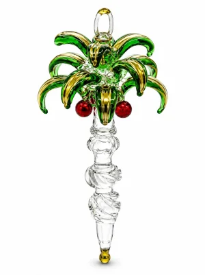 Palm Shaped Christmas Glass Ornaments