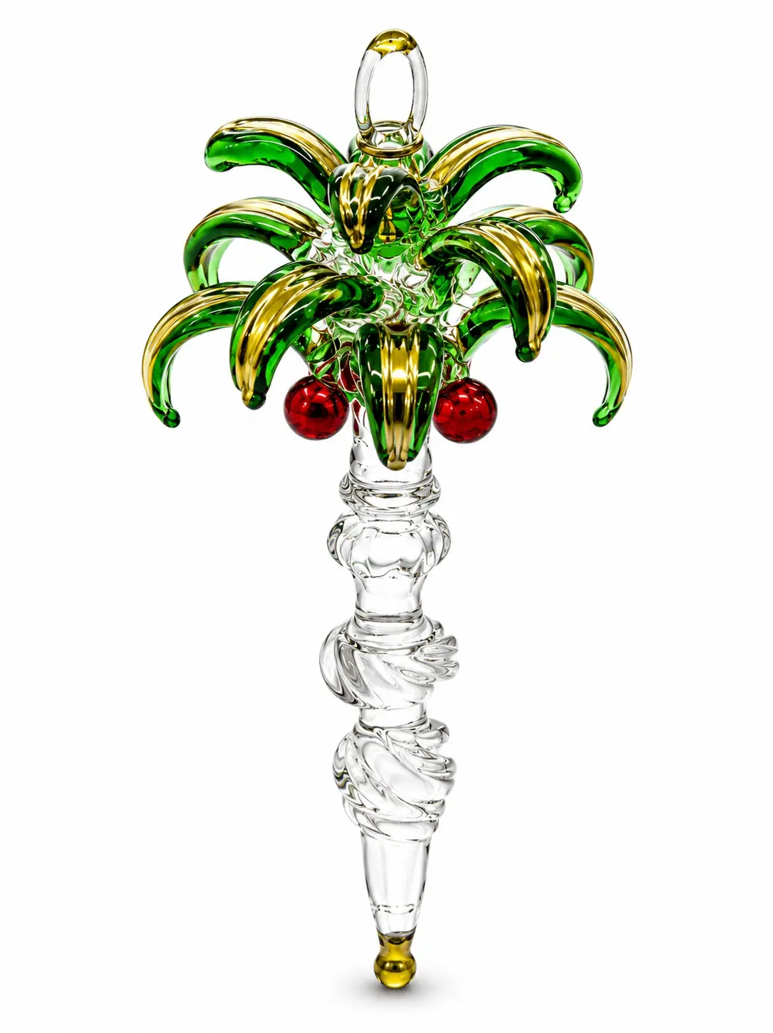 Palm Shaped Christmas Glass Ornaments Palm Shaped Christmas Glass Ornaments