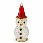 Snowman Christmas Glass Ornaments