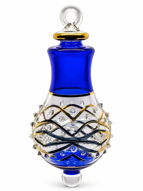 Blue Christmas Glass Ornaments