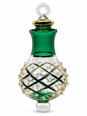 Green Christmas Glass Ornaments