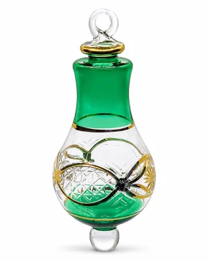Green Christmas Glass Ornaments