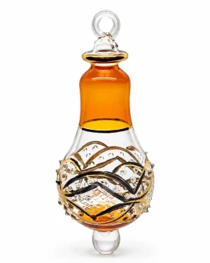 Orange Christmas Glass Ornaments