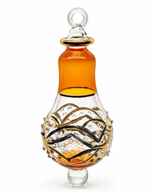 Orange Christmas Glass Ornaments
