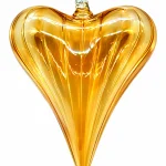 Yellow Heart-Shaped Large Christmas Ornaments