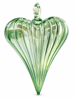 Green Heart-Shaped Large Christmas Ornaments